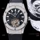Best Replica Hublot Full Diamond Watch Rose Gold Black Dial Black Leather Strap (3)_th.jpg